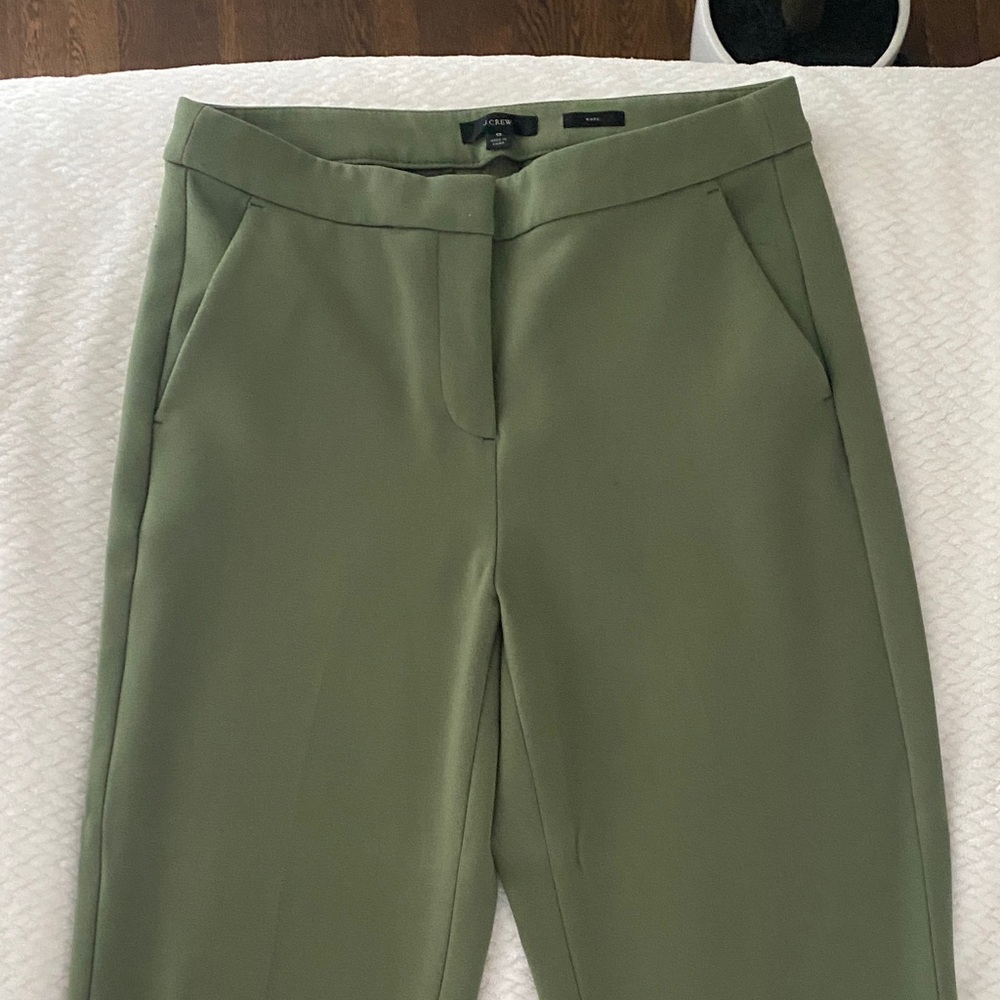 J. Crew Olive Green Tailored Trousers